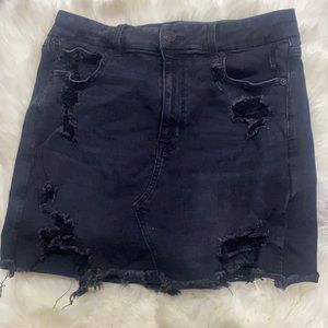 American Eagle Black Denim Skirt